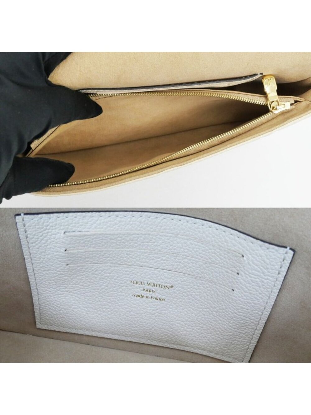 Louis Vuitton Monogram Empreinte Wallet on Chain Ivory Cream 3way Shoulder - Picture 6 of 10